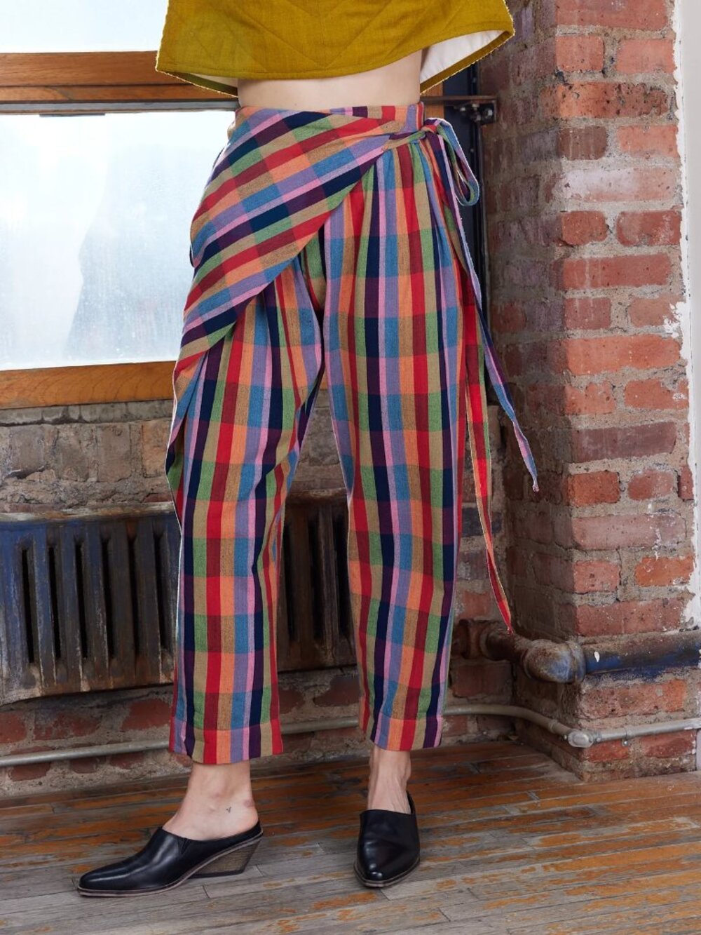 Rujuta Sheth VENUS PANTS | LOVEBIRD CHEX Size L - Picture 2 of 10